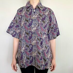 Vintage Tilley Liberty of London Bourton paisley print short sleeve shirt. 💜